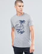 Celio Crew Neck T-shirt With Graphic Print - Gray
