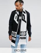 Puma Retro Soccer Scarf In White Exclusive To Asos - White