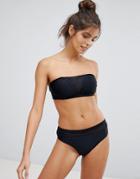 Vero Moda Black Bandeau Bikini With Mesh Insert - Black