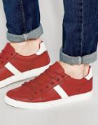 Asos Retro Sneakers In Red - Red