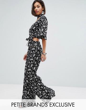 Sisters Of The Tribe Petite Printed Pant With Coin Detail Co-ord - Multi