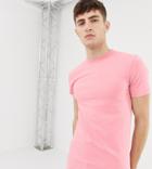 Collusion Muscle Fit T-shirt In Pink - Pink