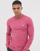 Asos Design Muscle Sweatshirt In Pink With Triangle