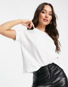 Whistles Cotton Exposed Seam T-shirt In White