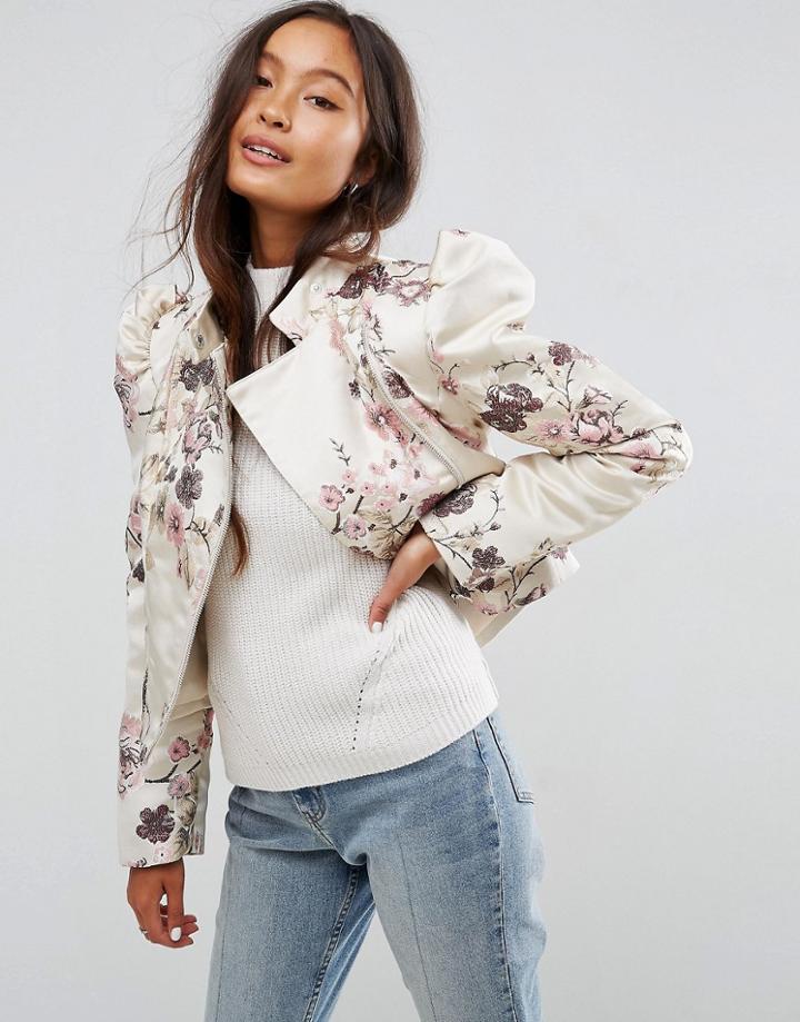 Asos Premium Historical Jacquard Jacket - Multi