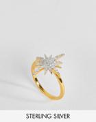 Carrie Elizabeth 14 Carat Gold Vermeil Diamond Ring - Gold