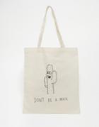 Asos Tote Cactus Print - White