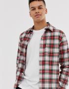 Cheap Monday Relaxed Fit Checked Shirt - Red