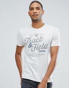 Tom Tailor T-shirt With Track & Field Print - Stone