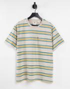 Levi's Pocket T-shirt In Yellow Stripe-multi