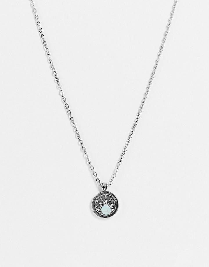 Classics 77 Stone Sun Pendant Necklace In Silver
