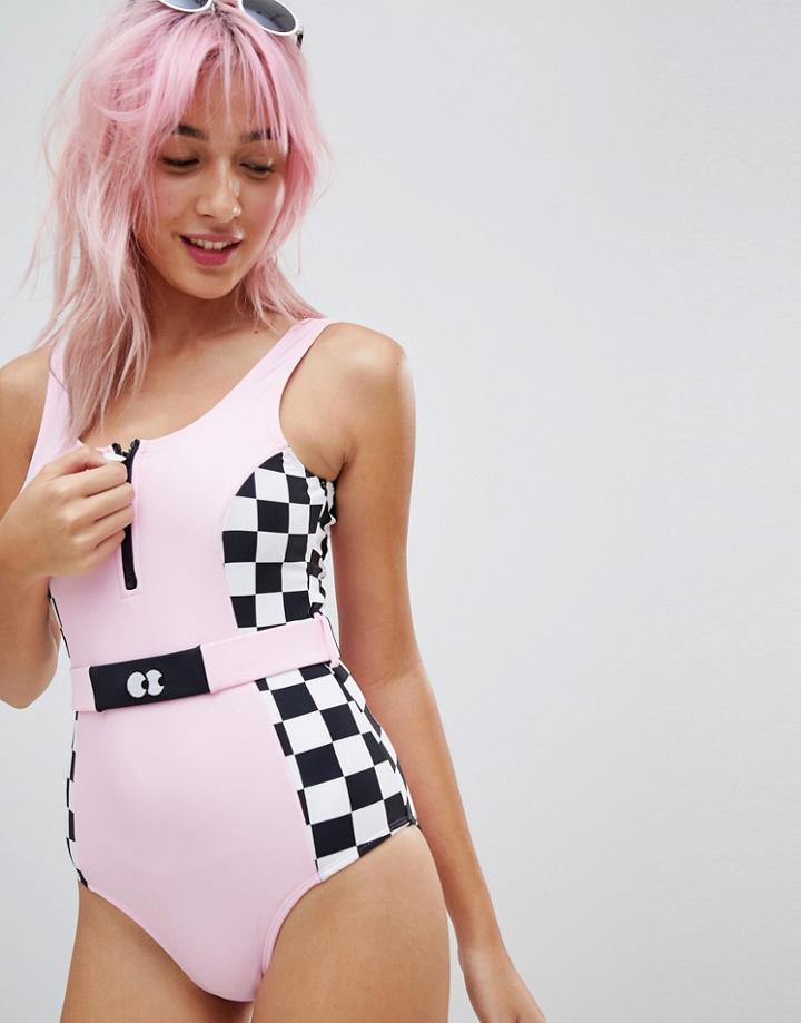 Lazy Oaf Check Mate Swimsuit - Multi