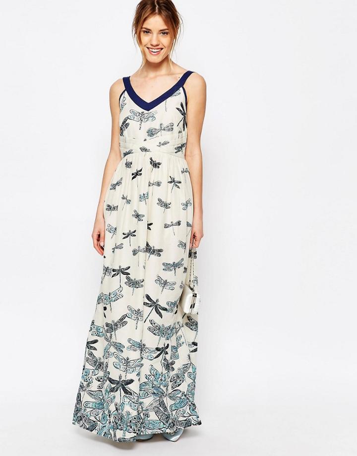 Uttam Boutique Dragonfly Cami Maxi Dress - Blue