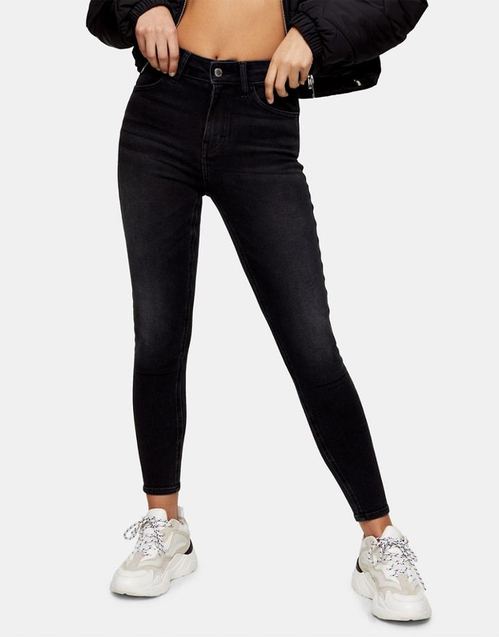 Topshop Skinny Jeans In Black