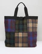Asos Tote Bag In Patchwork Check Design - Multi