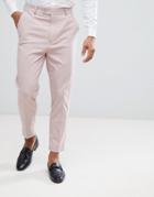 Asos Wedding Tapered Smart Pants In Dusky Pink - Pink