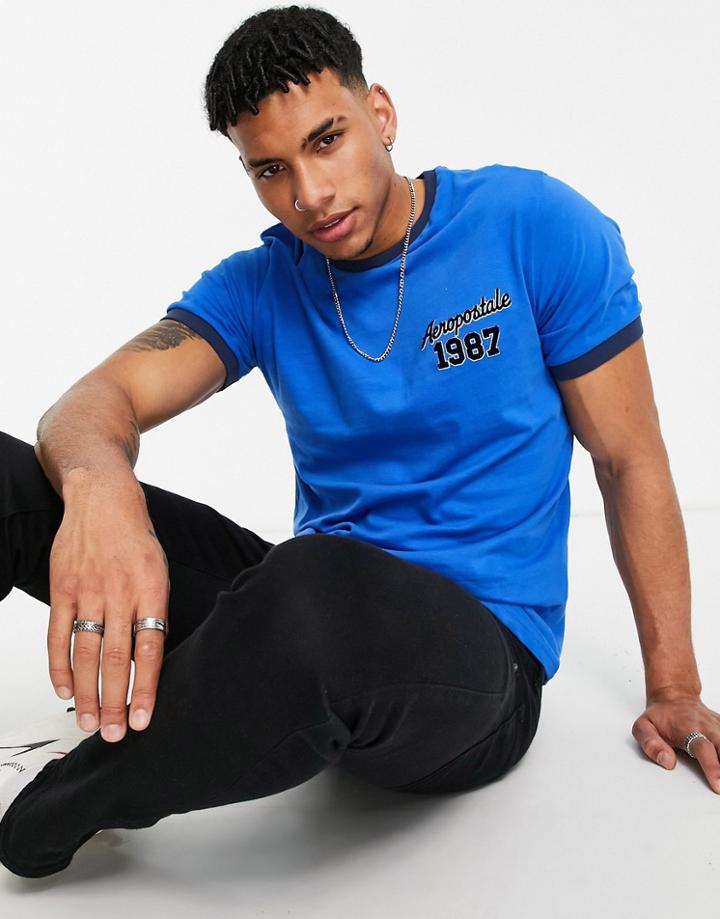 Aeropostale Ringer T-shirt-blues