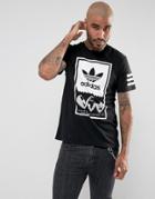 Adidas Skateboarding Global Lock Up T-shirt In Black Br4951 - Black