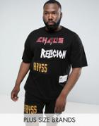 Religion Plus T-shirt With Patches - Black