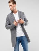 Jack & Jones Premium Wool Overcoat - Gray