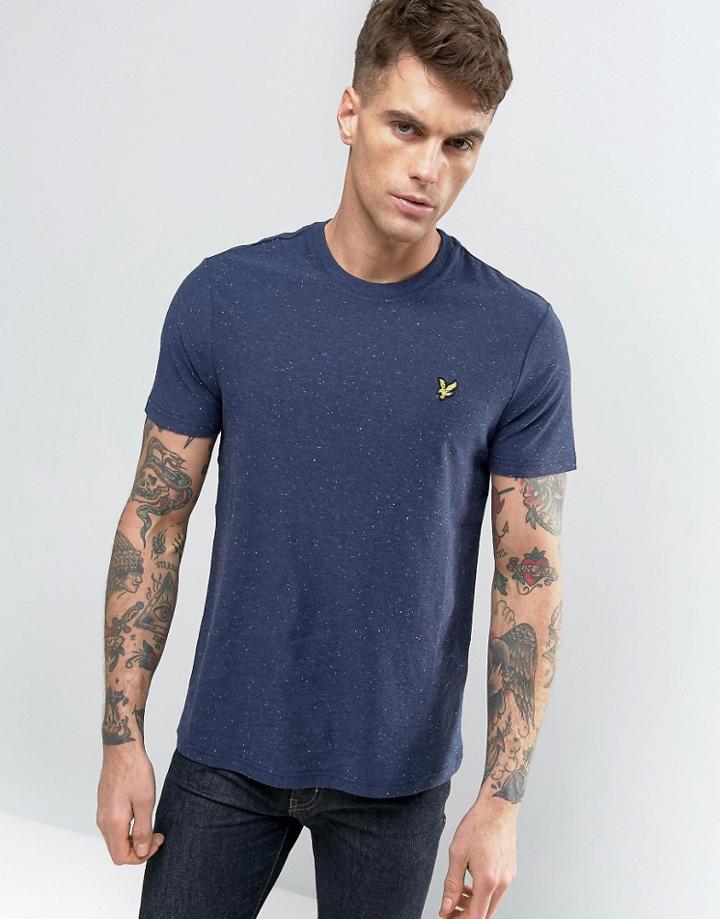 Lyle & Scott Fleck T-shirt Regular Fit Eagle Logo In Navy - Navy