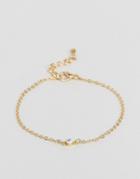 Asos Fine Stone Chain Bracelet - Gold