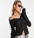 Collusion Strappy Shirt In Black