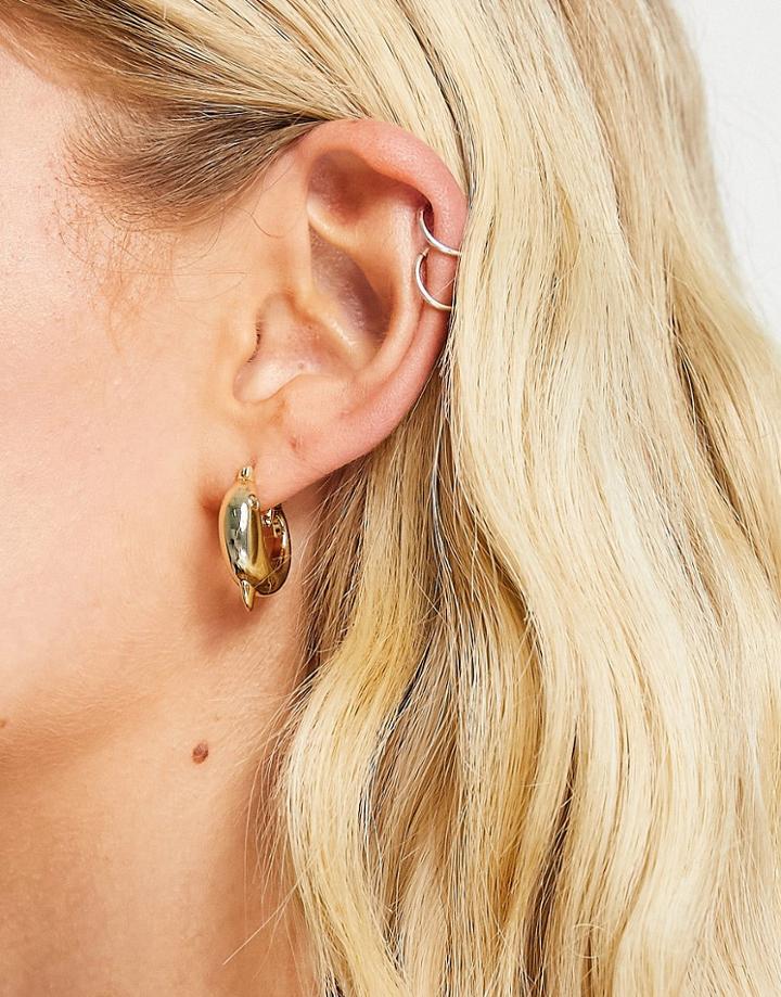 & Other Stories Dolphin Hoop Earrings In Gold