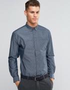 Silver Eight Charcoal Dobby Slim Fit Shirt - Gray