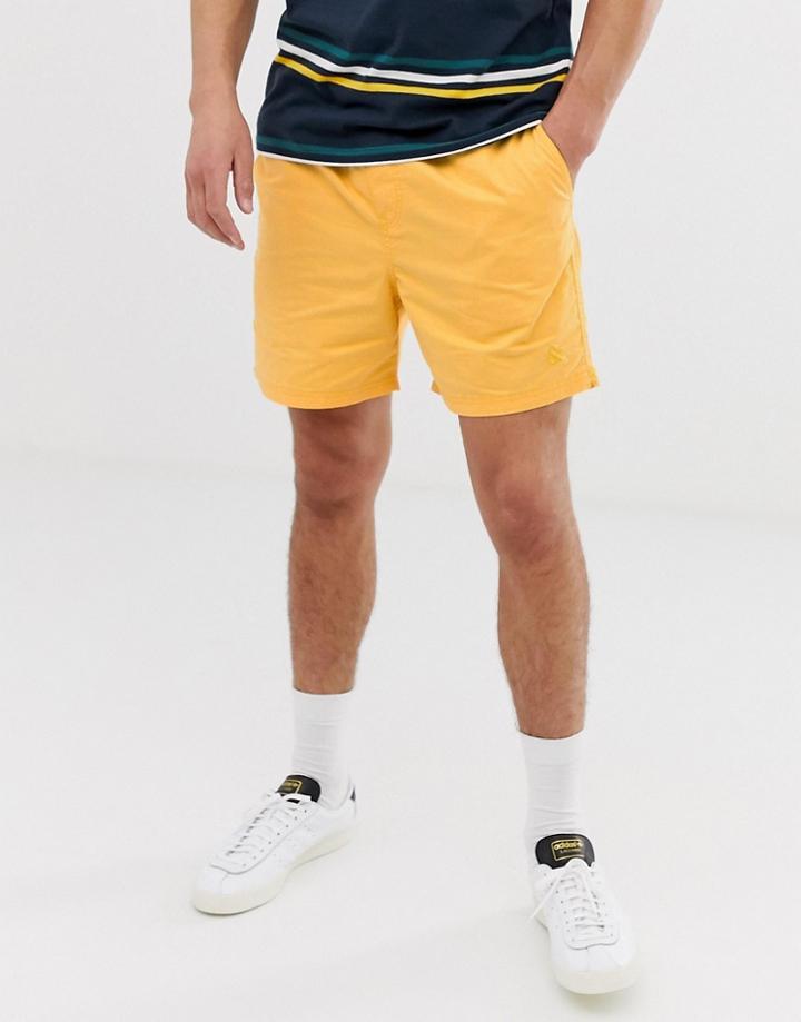 Jack & Jones Intelligence Shorts In Mustard With Elasticated Waistband-yellow