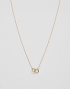 Orelia Gold Plated Interlinked Circle Necklace - Gold