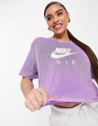 Nike Air Short Sleeve Mesh T-shirt In Purple
