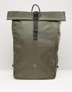 Farah Roll Top Backpack In Green - Green