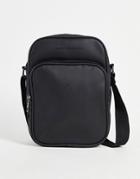 French Connection Classic Faux Leather Flight Bag In Black