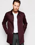 Noose & Monkey Trench With Stretch - Burgundy
