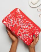 Ted Baker Toiletry Bag In Garden Print - Red