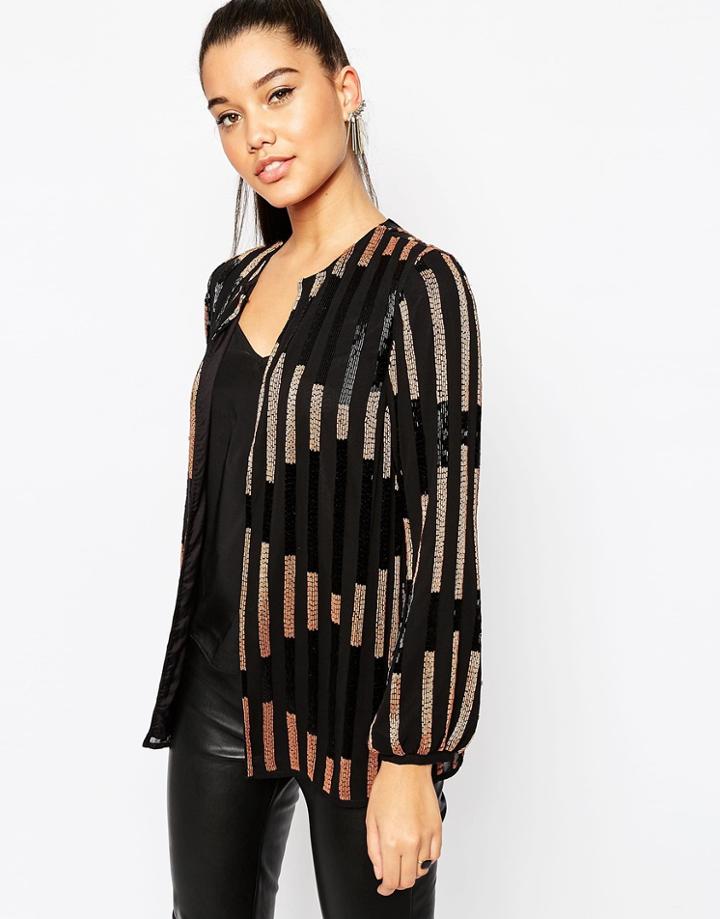 Asos Premium Embellished Kimono - Multi
