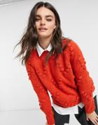 Vero Moda Sweater With Bobbles In Red