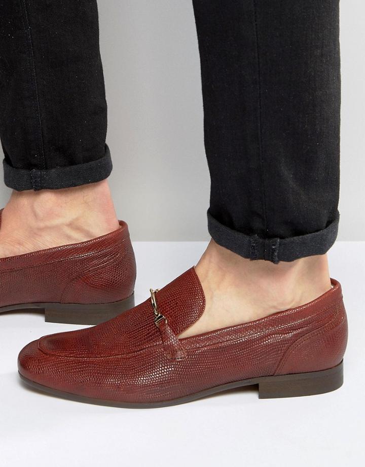 Hudson London Naverre Leather Smart Loafers - Tan