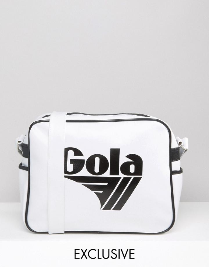 Gola Classic Redford Messenger Bag In White & Black - Multi