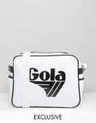 Gola Classic Redford Messenger Bag In White & Black - Multi