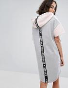 Cheats & Thieves Color Block Hooded Sweater Dress - Gray