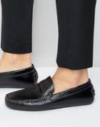 Aldo Gwiralian Leather Penny Loafer Driver Shoes - Black
