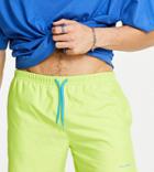 Collusion Shorter Length Swim Shorts In Lime-green