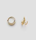 Orelia Gold Plated Twist Hoop Earrings - Gold