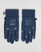 The North Face International E-tip Gloves In Blue Star Print - Blue