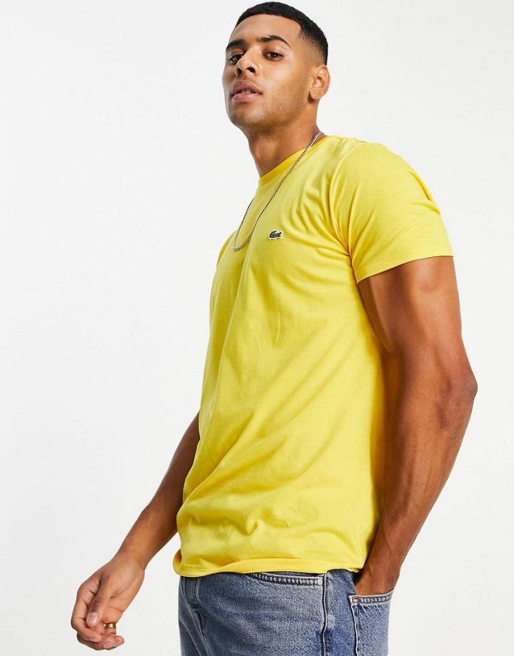 Lacoste Logo T-shirt In Yellow