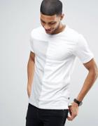 Only & Sons Longline T-shirt With Patch Details - Cream