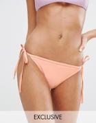 South Beach Pastel Mix And Match Tie Side Bikini Bottom - Orange