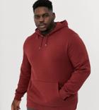 Asos Design Plus Hoodie In Wine-red